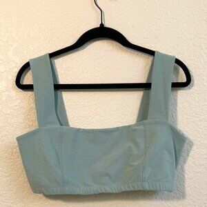 Spacedye Squared Sports Bra - Minty Slate Heather - Size XL